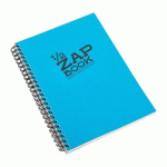 LOT DE 5 - CARNET SPIRALE ZAP BOOK CLAIREFONTAINE A5 COLORIS ALÉATOIRE UNI 160 PAGES
