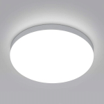 PLAFONNIER LED MODERNE BLANC ROND 32W 2958LM 25CM 6500K BLANC FROID POUR SALLE DE BAIN CHAMBRE CUISINE SALON BALCON - AISKDAN