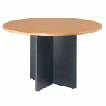 TABLE DE RÉUNION Ø 120CM HÊTRE/ANTHRACITE - MANUTAN EXPERT