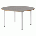 TABLE MALIBU Ø 120 T4 4P STRA ALAISÉ BÉTON F186/BLC 9016