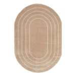 BOBOCHIC - TAPIS TAPIS POILS LONG YUNA MOTIF ABSTRAIT 160X230 BEIGE - BEIGE