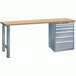 ÉTABLIS GRIS 2000X700X890 CAP. 800KG ET 6 TIROIRS 75KG - LISTA