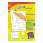 ETIQUETTE ADRESSE LASER 63,5 X 46,6 MM AVERY L7161-100 BLANCHE - BOÎTE DE 1800