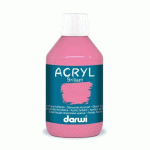 LOT DE 3 - DARWI FLACON DE 250 ML DE PEINTURE ACRYLIQUE UNIVERSELLE BRILLANTE - ROSE