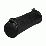 LOT DE 8 - TROUSSE EN CUIR AGE BAG PETITE RONDE 18,5XØ4 CM - NOIR