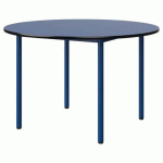 TABLE MALIBU Ø 120 T6 4P STRA ANTIB BLEU U525/NOIR BLEU 5005 - MANUTAN EXPERT