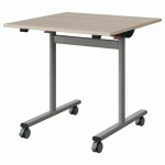 TABLE MALIBU RAB. 80X80 T6 DL STRA ABS ACACIA/GRIS 9006 - MANUTAN EXPERT