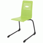 CHAISE COQUE YOGA PIÈTEMENT LUGE ACIER - CARAMBOLE/CARBONE - RODET