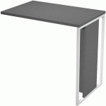 EXTENSION BUREAU RAZOR - 80 CM - PIEDS BLANC - ANTHRACITE - ARTARREDI