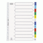 LOT DE 2 - INTERCALAIRE A4 POLYPROPYLÈNE COLORÉ OXFORD 12 ONGLETS NUMÉRIQUES MULTICOLORES - 1 JEU