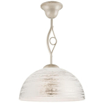 LAMKUR LIGHTING - LAMKUR EMILIO PLAFONNIER SUSPENDU DOME AVEC ABAT-JOUR EN VERRE, BLANC, 1X E27