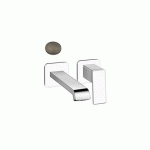 LAVABO MURAL REGULAR QUADRI S 2 TROUS BEC 18 METAL BROSSE EX QS267 - CRISTINA ONDYNA QS25777