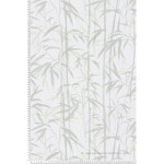 PAPIER PEINT PLANTE BAMBOU GRIS & BEIGE TAPISSERIE ZEN MOTIF BAMBOU BEIGE & GRISE PAPIER PEINT INTISSÉ SALLE DE BAIN & SALON - GRIS, BLANC