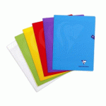 LOT DE 10 - CAHIER PIQUÉ CLAIREFONTAINE MIMESYS 24 X 32 CM GRANDS CARREAUX 48 PAGES COULEUR ASSORTIES
