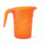 LOT DE 6 - PICHET EMPILABLE 1 LITRE ORANGE AVEC COUVERCLE