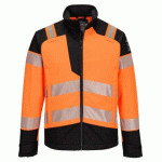 PORTWEST FR718 SOFTSHELL MULTIRISQUES HV PW3 ORANGE/NOIR - TAILLE L