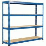 RAYONNAGE RAPID 1 2440X2440X610 4 TABLETTES AGGLO ÉPOXY BLEU