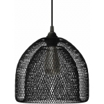 SUSPENSION FABRIQUÉE EN ITALIE AVEC CÂBLE TEXTILE, ABAT-JOUR GHOSTBELL XL ET FINITION EN MÉTAL SANS AMPOULE - NOIR - SANS AMPOULE