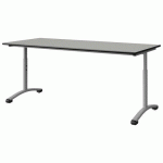 TABLE MALIBU 180X80 T3/T6 DL ST ISOS GRIS 1400/NO GRIS 9006 - MANUTAN EXPERT