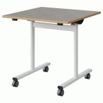 TABLE MALIBU RAB. 80X80 T6 DL STR ALAISÉ BÉTON F186/BLC 9016