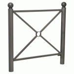 BARRIÈRE PROVINCE SIMPLE CROIX 1.07M BOULE ZINC GRIS PROCITY - PROCITY