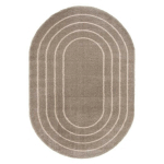 BOBOCHIC - TAPIS TAPIS POILS LONG YUNA MOTIF ABSTRAIT 160X230 TAUPE - TAUPE