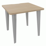 BUREAU EVIDENCE L.80 X P.80 CM CHÊNE NATUREL PIED ALU - VINCO