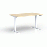 BUREAU MOTORISÉ L140XP80 CM ÉP.25 MM CHÊNE CLAIR/BLANC - EOL