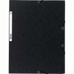 CHEMISE EXACOMPTA 3 RABATS ET ELASTIQUE - CARTE LUSTREE 5/10E - 400GR - FORMAT 24X32CM - COLORIS NOIR - LOT DE 5