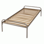 EVOLUTION LIT ESSENTIEL SOMMIER LATTES 80X190 CM TAUPE - MANUTAN COLLECTIVITÉS