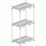 MANURACK DOUBLE - 3 NIVEAUX - HAUTEUR UTILE 870 MM - MDM
