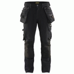 PANTALON DE TRAVAIL X1900 ARTISAN STRETCH 4D NOIR TAILLE 40L - BLAKLADER