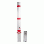 POTEAU ACIER 70X70 MM GALVA+ REFLEX ROUGE AMOVIBLE - CROSO