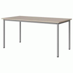 TABLE MALIBU 160X80 T6 4P STRA ABS ACACIA/GRIS 9006 - MANUTAN EXPERT