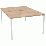 BUREAU BENCH L.120XP.163CM IDEA PIED 01 ORME/BLANC - QUADRIFOGLIO