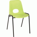 CHAISES FLORIDE ACC.M2 PIED NOIR COQUE VERT ANIS - GMCE