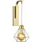 E27 APPLIQUE MURALE EN MÉTAL VINTAGE INDUSTRIELLE DIAMOND CAGE LAMPE MURALE POUR SALON CUISINE - OR