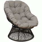 FAUTEUIL IDYLLE - GRIS - PROLOISIRS