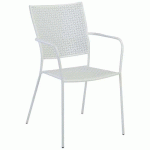 FAUTEUILS EGEO ACIER PEINT - BLANC