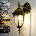 LICHT-ERLEBNISSE - LAMPE MURALE D'EXTÉRIEUR MILANO DE COULEUR OR VIEILLI AU DESIGN RÉTRO EN STYLE RUSTIQUE H:38CM - OR ANTIQUE - OR ANTIQUE