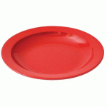 LOT DE 10 - ASSIETTE CREUSE PETITE AILE EN MÉLAMINE Ø 20,5 CM ROUGE