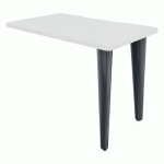 RETOUR EVIDENCE 100 X 60 CM BLANC PIED ANTHRACITE - VINCO