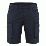 SHORT SERVICES STRETCH FEMME MARINE FONCÉ/NOIR TAILLE 32 - BLAKLADER
