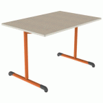 TABLE BANDANA 120X80 T6 DL STR POLY. ÉRABLE G. BEIGE/PAPAYE - MOBIDECOR