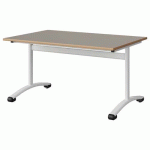 TABLE MALIBU 120X80 T4 DL STRA ALAISÉ GRIS U727/BLC 9016