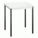 TABLE MULTI-USAGES L 70 X P 60 CM BLANC PIEDS ANTHRACITE