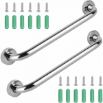 2 PCS ACIER INOXYDABLE BARRE D'APPUI DE BAIN,BARRE D'APPUI EN MURALE ROBUSTE POIGNÉE,BARRE D'APPUI POIGNÉE, SÉCURITÉ GRAB BAR POUR BAIGNOIRE DOUCHE