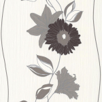 PAPIER PEINT INTISSÉ SALON | PAPIER PEINT FLEURI TENDANCE GRIS & BLANC CASSÉ | TAPISSERIE MOTIF FLEUR POUR CHAMBRE ADULTE - 10,05 X 0,53 M