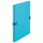 LOT DE 10 - CHEMISE EXTENSIBLE SANS RABAT EXACOMPTA À BOUCLE DOS 12 CM BLEU CLAIR