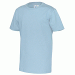 COTTOVER T-SHIRT MANCHES COURTES COL ROND ENFANT - CERTIFIÉ GOTS BLEU CLAIR - TAILLE 8 ANS